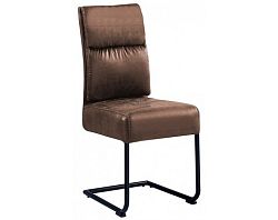Jedálenská stolička Chelsea, hnedá vintage látka%