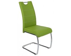 Jedálenská stolička Flora, zelená ekokoža%