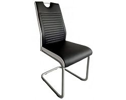 Jedálenská stolička Rindul, čierna / biela ekokoža%