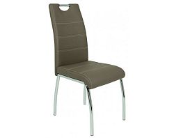 Jedálenská stolička Susi, hnedá/šedá ekokoža%
