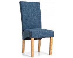 Jedálenská stolička Valentino, modrá tkanina%