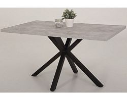 Jedálenský stôl Cleo 140x90 cm, šedý betón%