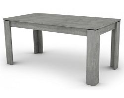 Jedálenský stôl Inter 160x80 cm, šedý betón, rozkladacia%