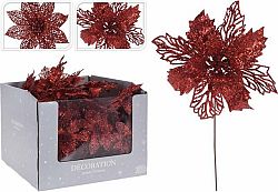 Ozdoba zapichovacia vianočný kvet červený 21 cm xxx