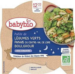 Babybio Good Night menu Zelená zelenina paštrnák a boulghour s koriandrom 230 g