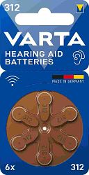 Varta Hearing Aid Type 312 6ks 24607101416