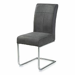 Sconto Jedálenská stolička FLORIAN sivá/chróm