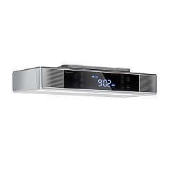 Auna KR-140, kuchynské rádio, bluetooth, hands-free, FM, LED svetlá, strieborné