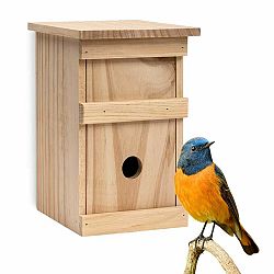 Blumfeldt Vtáčia búdka pre vtákov hniezdiacich v dierach, neošetrené drevo, závesné očko, predmontovaná