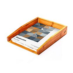 Blumfeldt Zásobník dokumenty, odkladací zásobník, jednoduchý dizajn, rozmery: 25,3 × 5,8 × 33 cm, bambus