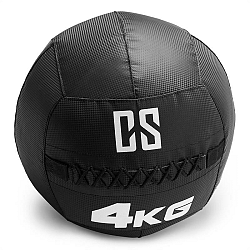 Capital Sports Bravor Wall Ball medicinbal PVC dvojité švy 4kg čierna farba