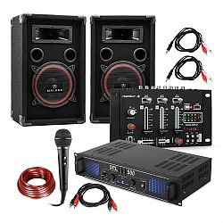 E_Star DJ-14 BT, DJ PA set, PA zosilňovač, BT mixážny pult, 2 x reproduktor, karaoke mikrofón