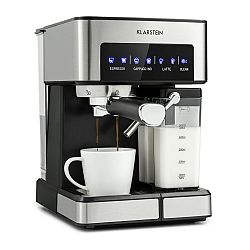 Klarstein Arabica Comfort, espresso kávovar, 1350W, 20 barov, 1,8l, dotyková ovládacia plocha, nerezová oceľ