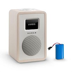 Numan Mini One Design digitálne rádio bluetooth DAB+ FM AUX javor vrátane nabíjacej batérie