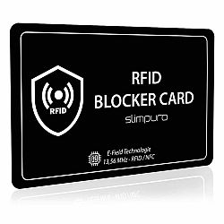 Slimpuro RFID blokovacia karta s rušivým signálom, NFC, ultratenká, formát platobnej karty